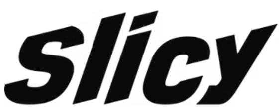 Logo de la marque Slicy et présentation de ses produits personnalisables fabriqués dans les Alpes françaises.