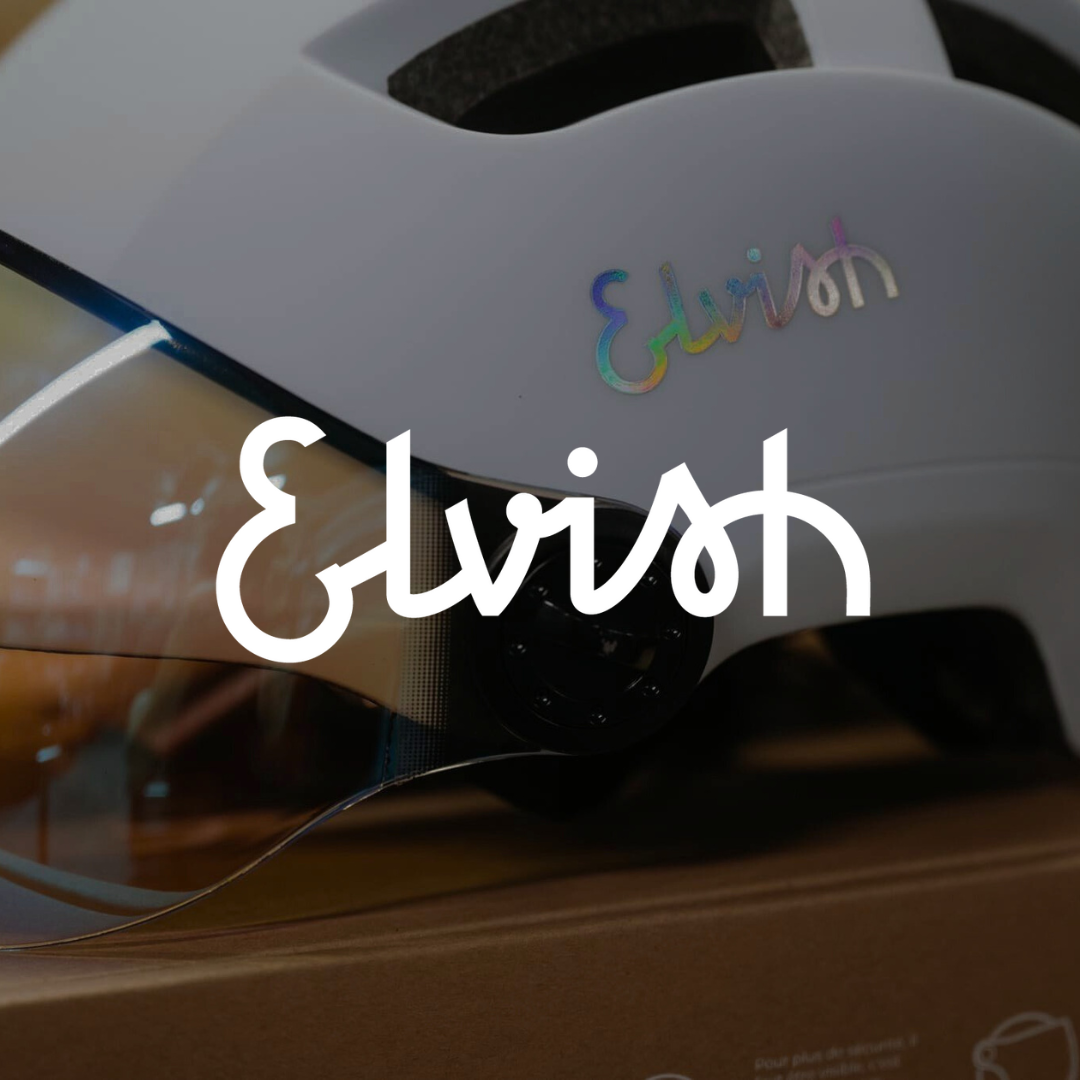 Casque vélo urbain Elvish avec logo coloré, sécurité et style pour la mobilité douce
