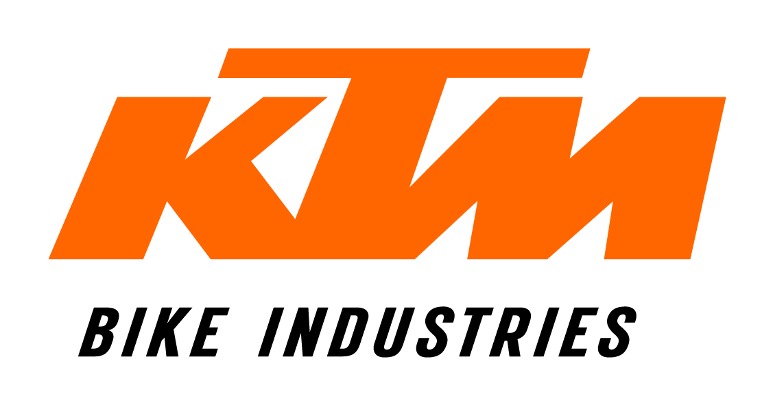 Logo KTM Bike Industries – spécialiste VTT et vélos de montagne haut de gamme en Europe