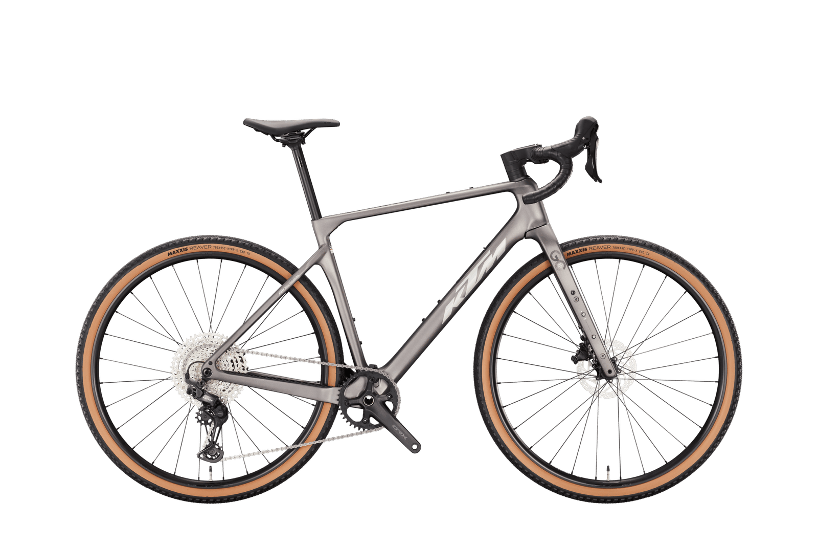 Vélo gravel KTM modèle GRAVELATOR en finition moon rock matt