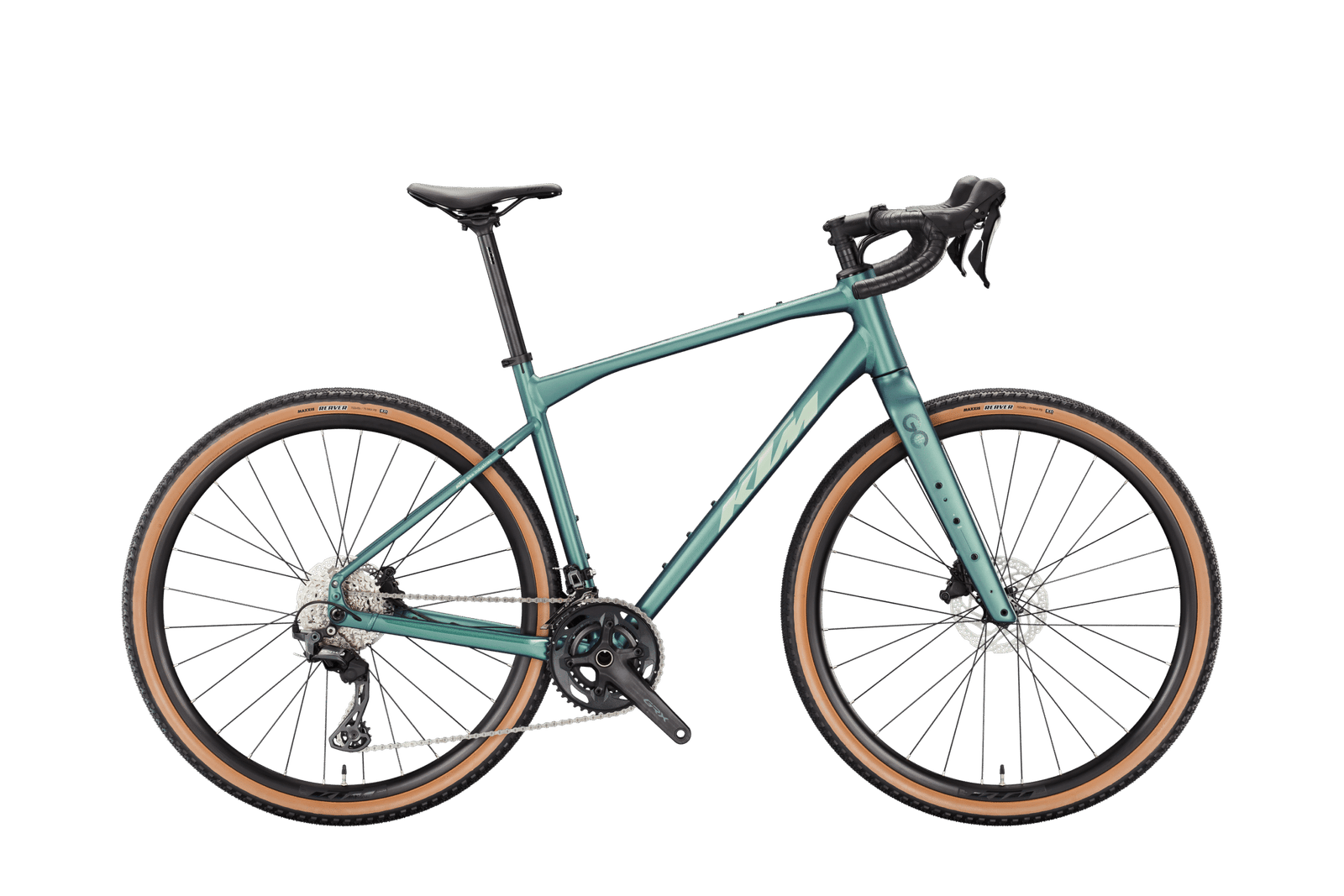 Vélo KTM Gravelator 10 édition Royal Teal mat avec détails Mint Glossy