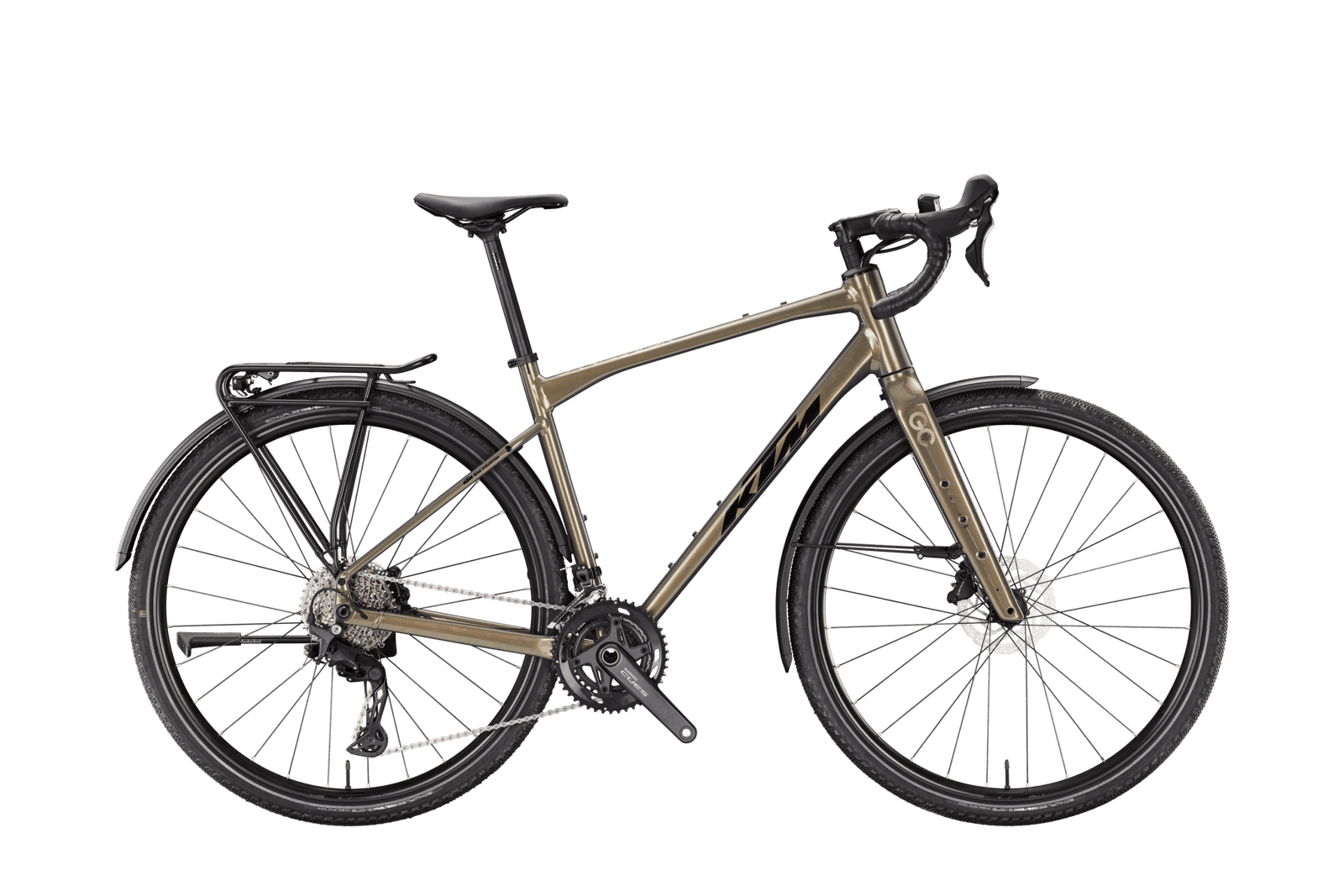 Vélo gravel KTM modèle GRAVELATOR en finition olive pearl