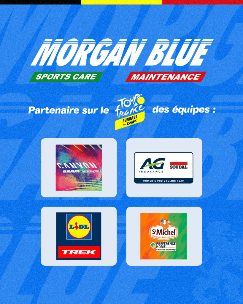 Morgan Blue partenaire officiel du Tour de France Femmes avec les équipes Canyon//SRAM, AG Insurance Soudal, Lidl-Trek et St Michel-Mavic-Auber93
